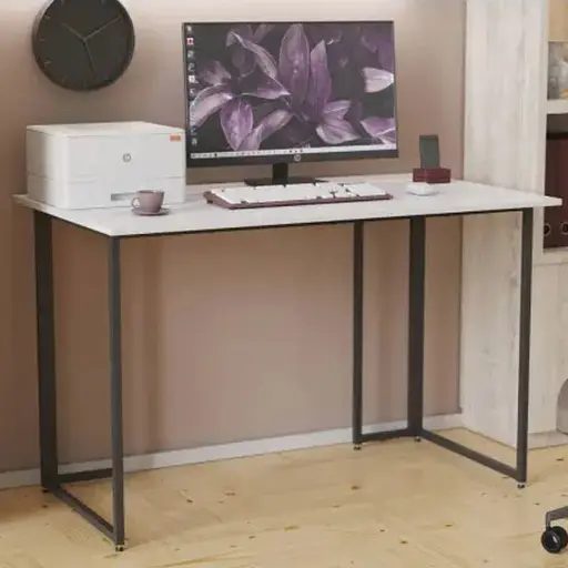 Компьютерный стол Ferrum-decor Ханна 75x120x60 черный ДСП Белый 16мм (FRD-103481)