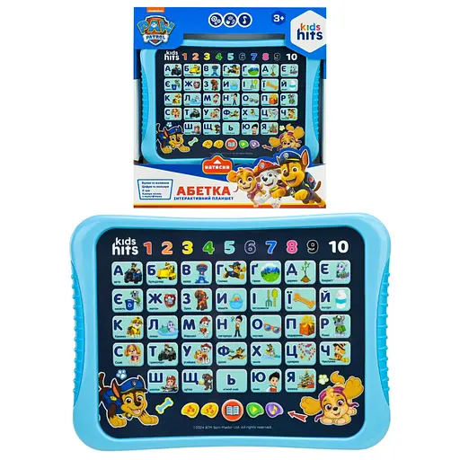 Дитячий розвиваючий планшет "Абетка Paw Patrol" Kids Hits KH01/014L - фото 1