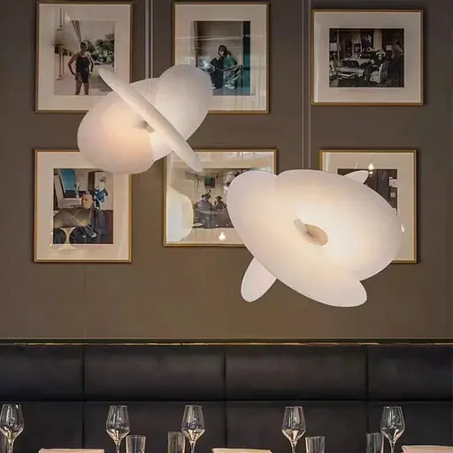 Футуристична люстра у білому корпусі Ø 30 см | Арт. PLP 07-300 | Line F - фото 3