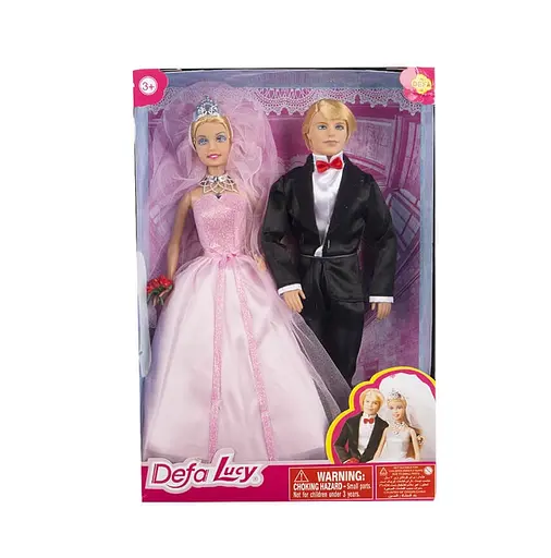 Сім'я 8305 DEFA Наречений та наречена, в коробці (6903153268010) Рожевий - фото 1