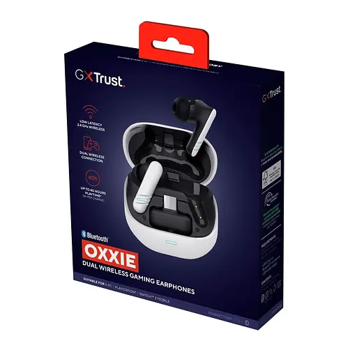 Навушники Trust TWS GTX 409 Oxxie Earbuds BT 5.3, ENC SBC Mic White (25478_TRUST) - фото 9
