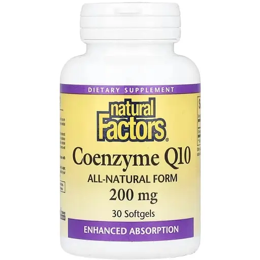 Коензим Q10 Natural Factors Coenzyme Q10 200 mg, 30 капсул