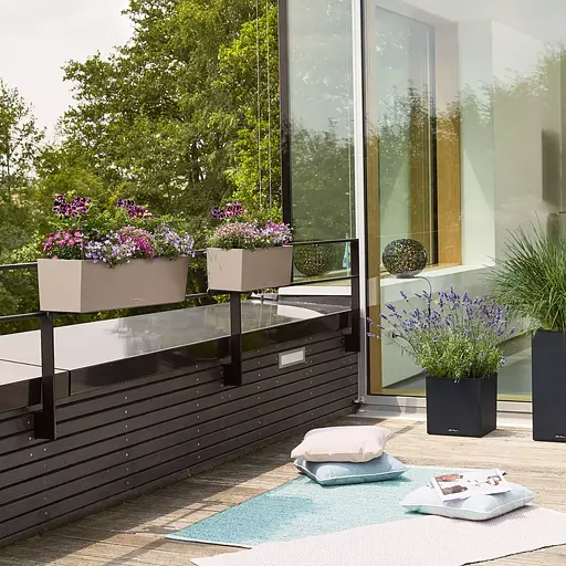 Вазон Lechuza Balconera Stone 100 пісочно-бежевий (15437) - фото 6