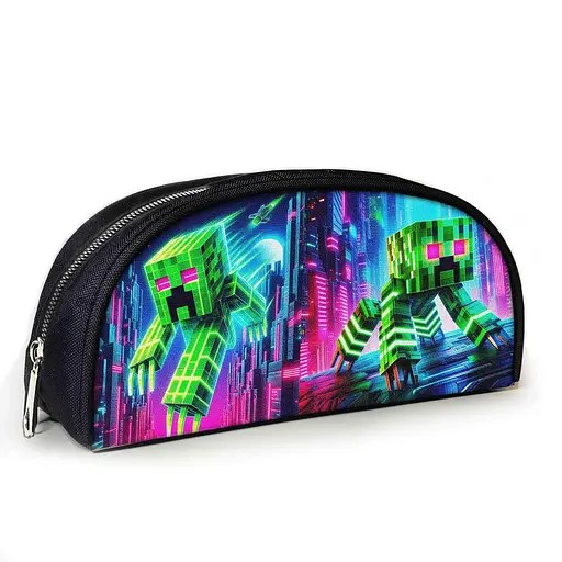 Пенал шкільний Minecraft Кріпер 23х10х8 см з принтом для хлопчика (02801)