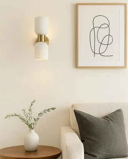 Бра, настінний світильник Edlin PL321155W-2 Aurora E27 2x12W IP20 латунний - фото 2