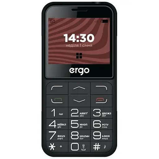 Кнопочный телефон Ergo R231 черный - фото 1