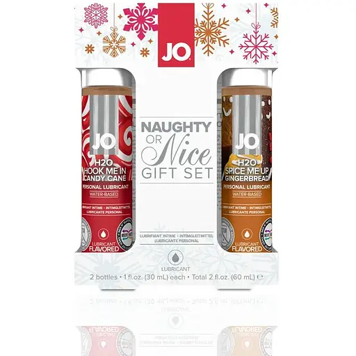 Набор лубрикантов System JO Naughty или Nice Gift Set - Candy Cane & Gingerbread (2x30 мл)