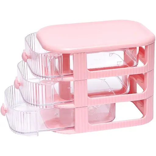 Органайзер настольный WXS-3, 3 отделения Pink