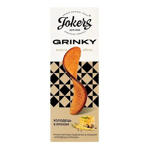 Уцінка. Грінки Jokers Extra Slice житньо-пшеничні зі смаком холодець з хріном 90 г - фото 4