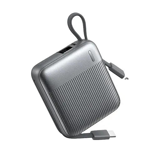 Павербанк Remax FC-05 / 10000 мАг / 22.5 Вт / USB-C + Lightning / PD+QC / Cірий - фото 1