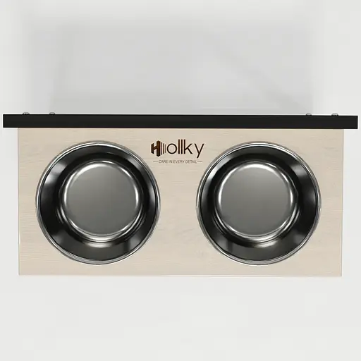 Hollky Flex L — регульовані миски на підставці для великих собак (2 × 1.8 л) - фото 4