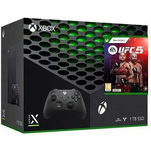 Microsoft Xbox Series X 1Tb + UFC 5 (английская версия) + Геймпад Microsoft Xbox Series X, S (Carbon Black)