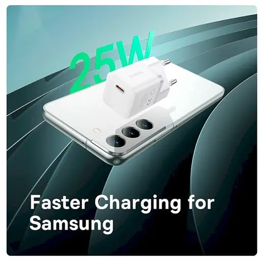 СЗУ Baseus GaN5 Mini Fast Charger 25W White Type-C to Type-C cable (P10110909213-01) - фото 4