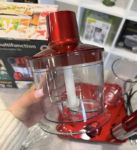 Занурювальний блендер Rainberg RB-2293 з підставкою 6в1 Червоний 1200Вт - фото 5