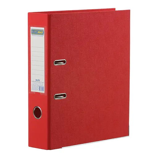 Регистратор двусторонний Elite, А4, 70/75 мм, PP, красный, сборный