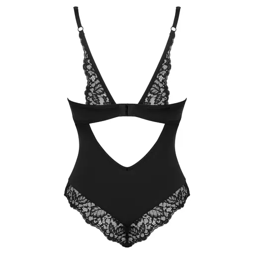 Эротическое боди Obsessive Bellastia XL/2XL черный - фото 3