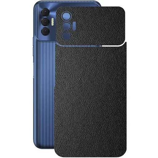Защитная пленка StatusSKIN для Tecno Spark 8p KG7n Корпус Винил Кожа черная - фото 1