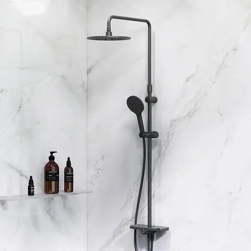 Душова система Am.Pm ShowerSpot без змішувача Like black F0780222, Чорний матовий - фото 2