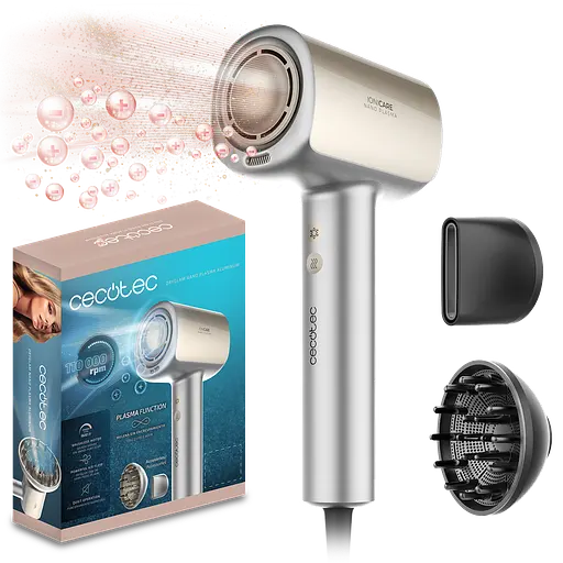 Фен CECOTEC DryGlam Nano Plasma Aluminum