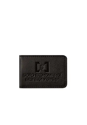 Кожаная обложка для удостоверения БЭБ (Бюро экономической безопасности Украины) темно-коричневая - фото 8