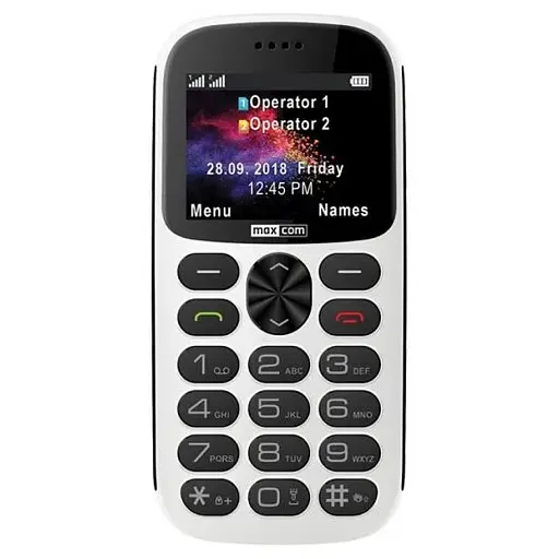 Телефон кнопочный Maxcom MM471 с док станцией белый - фото 4