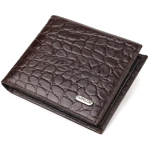 Мужской кожаный кошелек Canpellini 11.5х9.8х1 см acs0025036 - фото 1