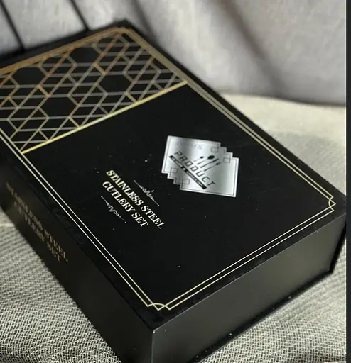 Набор столовых приборов Yiwu HP-20-43 нержавеющая сталь 24 предмета на 6 персон Золотой - фото 5