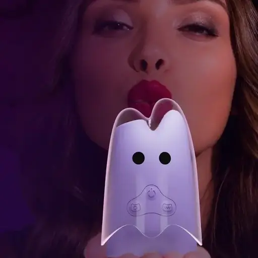 Вакуумний вібратор для клітора I’MCUM 2 в 1 Ghost Sucking Vibrator Фіолетовий (7970379617743) (IM-Ghost_purp) - фото 8