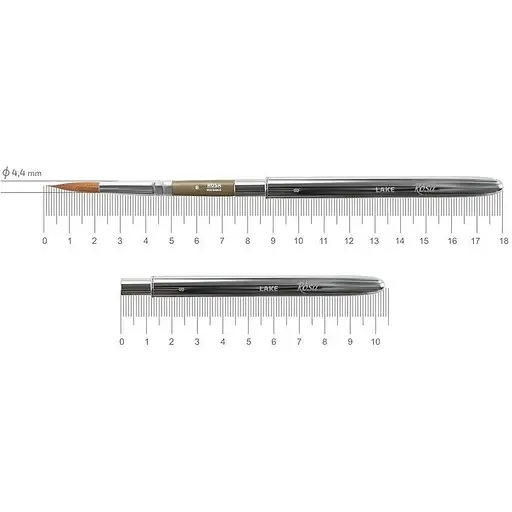 Пензель мікс соболь/синтетика круглий TRAVEL BRUSH LAKE 178 № 8 коротка ручка Rosa