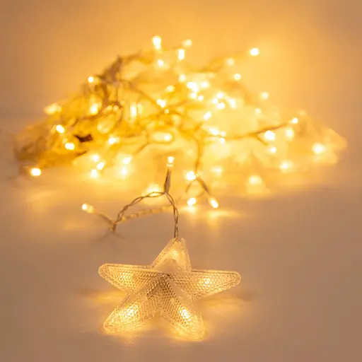 Гирлянда Chomik Штора звезды 136LED теплый белый 3м (LED0030) - фото 4