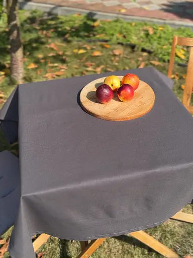 Водовідштовхувальна скатертина Мокрий асфальт 120х120 см (+ 2 серветки 30х40) - фото 8