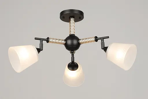 Люстра потолочная на 3 плафона VALESO, Черный, K2343/3