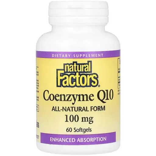 Коензим Q10 Natural Factors Coenzyme Q10 100 mg, 60 капсул
