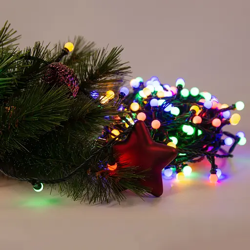 Гирлянда Chomik Шарики-змейка 200LED мультиколор 16 м (LED0160) - фото 3