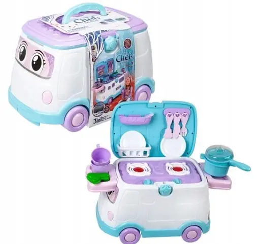 Ігровий набір автомобіль-штовхач-кухня 3-в-1 для дітей 2001662 - фото 6