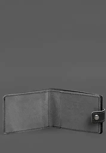 Кожаная обложка-портмоне на удостоверение ГСЧС черная - фото 3