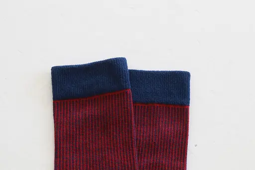 Носки с принтом цветные полосы высокие бесшовные воздухопроницаемые качественные ORGANIC cotton JILL ANTONY Малиновый, 39-41 - фото 3