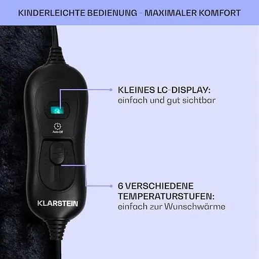 Электрическое одеяло Klarstein Dr. Watson SuperSoft (10033006) Синий - фото 2