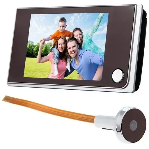 Видеоглазок Kivos SF515 дверной цифровой для квартиры с 3.5'' экраном черно-серебряный