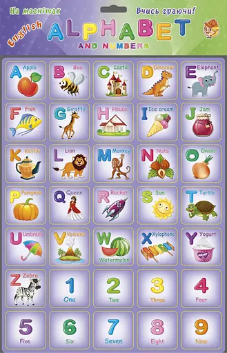 Магнитный набор букв"Alphabet" 1168ATS английская азбука - фото 1