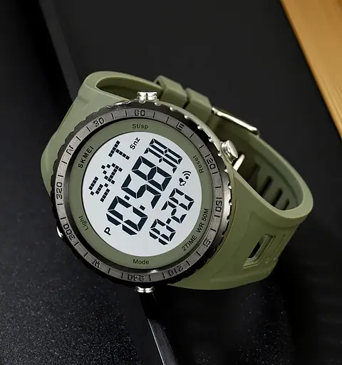 Годинник чоловічий наручний спортивний Skmei 2192 (Зелений з білим) - фото 4