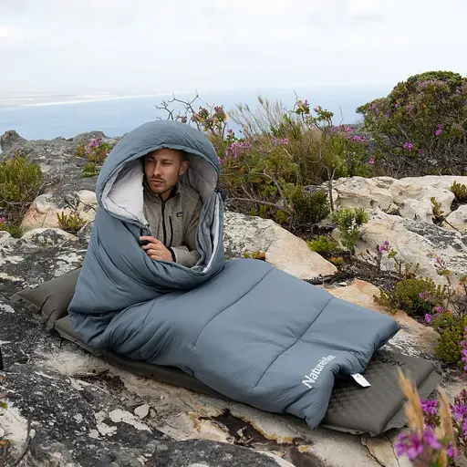 Спальний мішок з підігрівом Naturehike BE400 CNK2300SD021 лівий сірий - фото 2