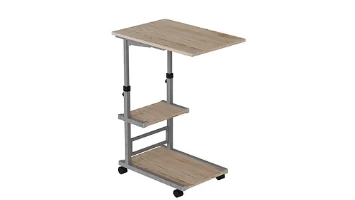 Стіл приставний Адан 62x40x60 метал Сірий ДСП Дуб Сан-Марино 16мм FRD-102499