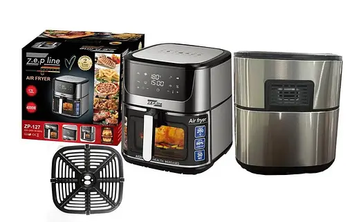 Аэрофритюрница безмасляная Zepline ZP-127 на 12л электрическая с сенсорным управлением 4000Вт - фото 5