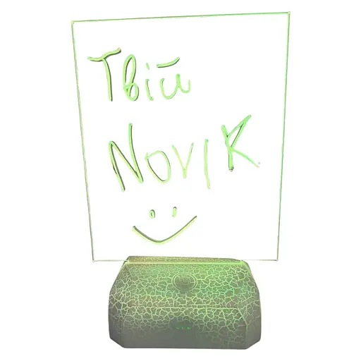 Светильник ночник 3D планшет RGB USB, батарейки,  ручка для надписей