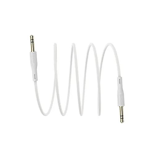 Кабель - шнур-адаптер AUX - Borofone BL1 Jack 3.5 к Jack 3.5 1 м белый - фото 2