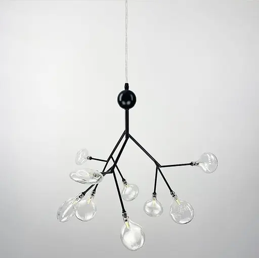 Подвесной светильник, имитирующий веточку в черном цвете Ст. H 686/9P BK | Line F - фото 3