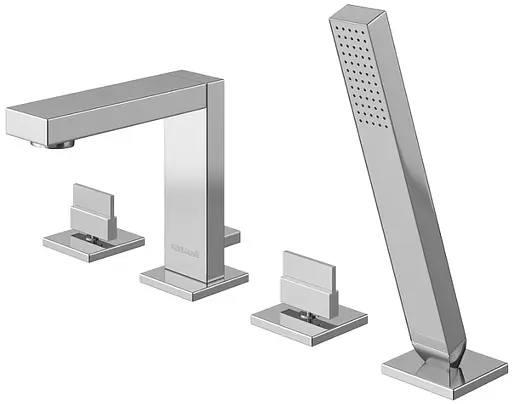 Смеситель на борт ванны Kohlman Excelent chrome QB240H Хром - фото 1