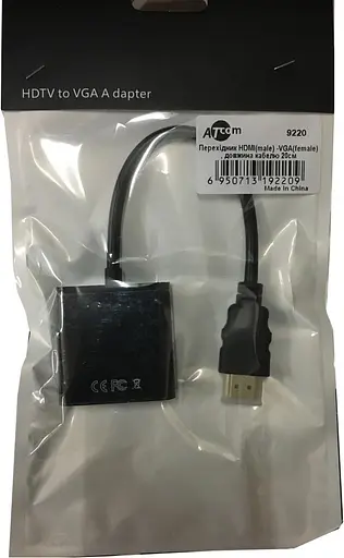 Перехідник ATcom HDMI(male)-VGA(female) 0.1м (9220) - фото 2
