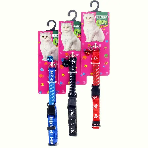 Нашийник для котів TatraPet Caty з дзвіночком в асортименті 1 х 17.5-30 см 